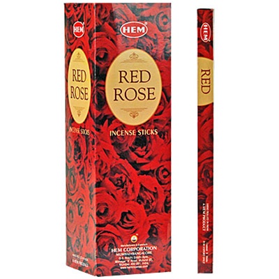 Hem Red Rose Incense (Square)
